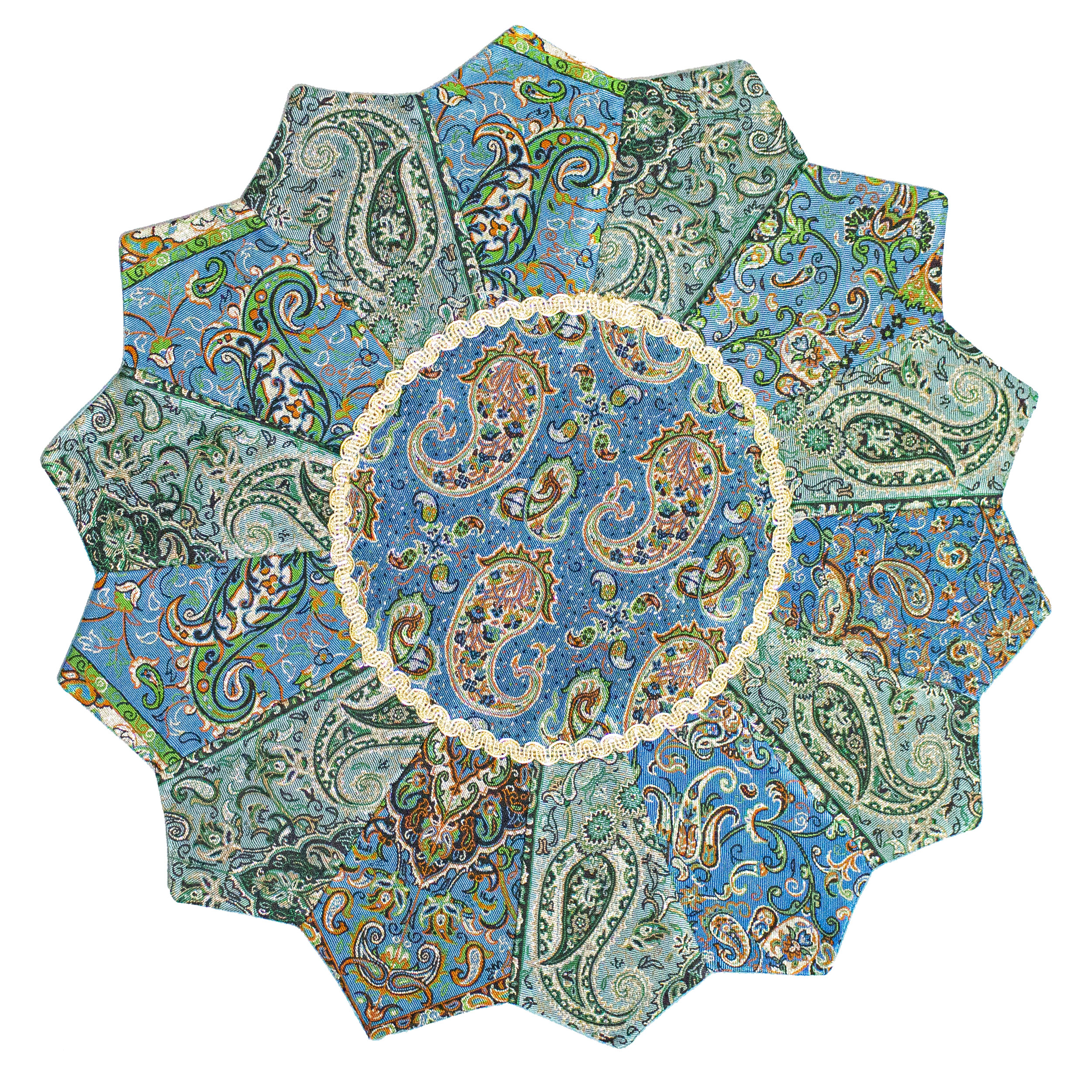رومیزی ترمه طرح خورشیدی کد T-149