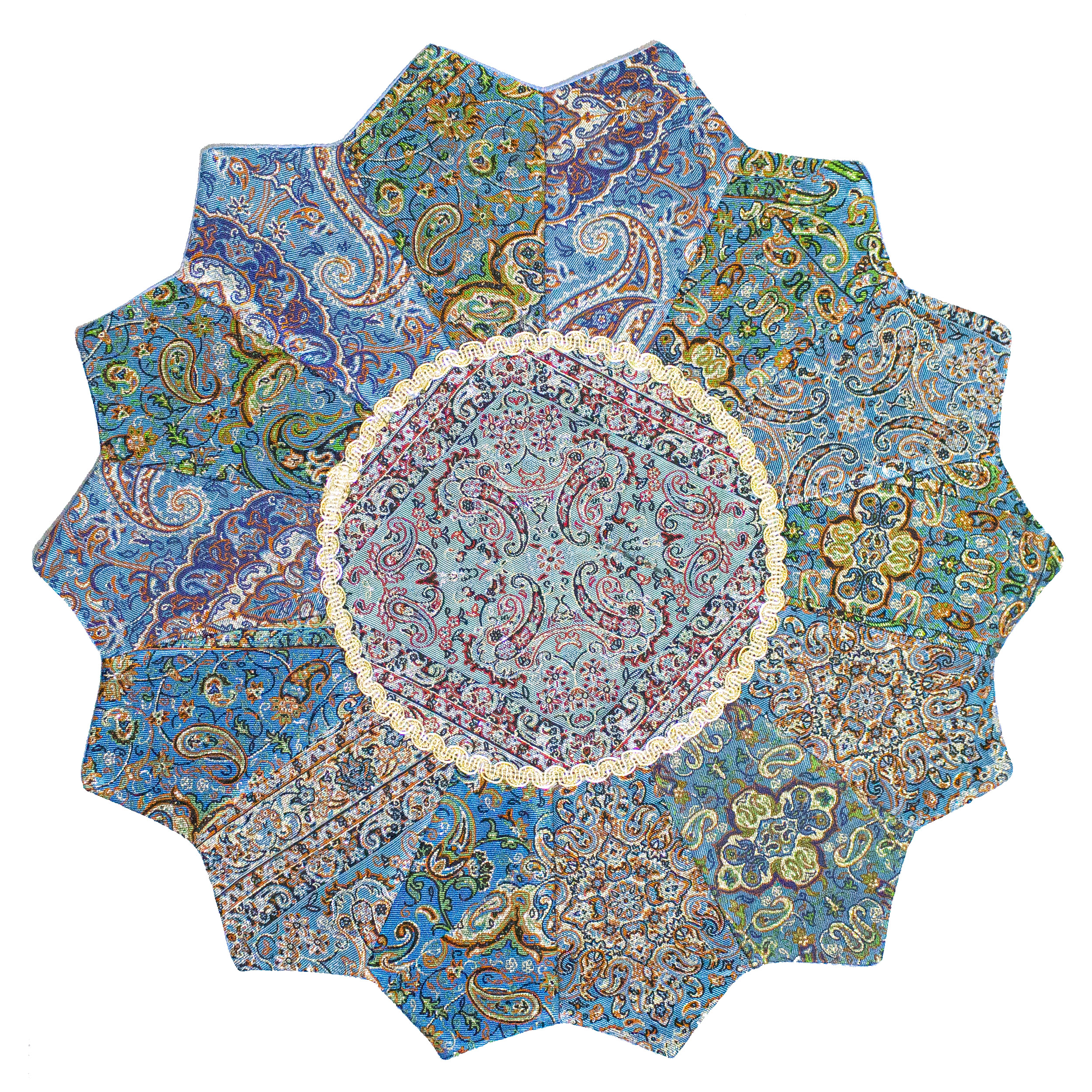 رومیزی ترمه طرح خورشیدی کد T-150