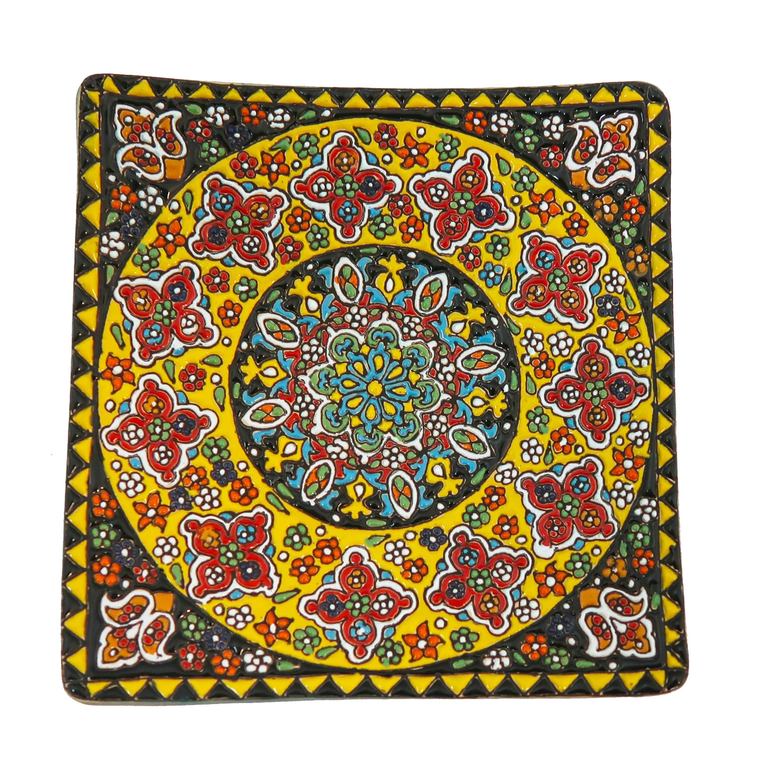 بشقاب میناکاری مدل Plt-s-Y01-20