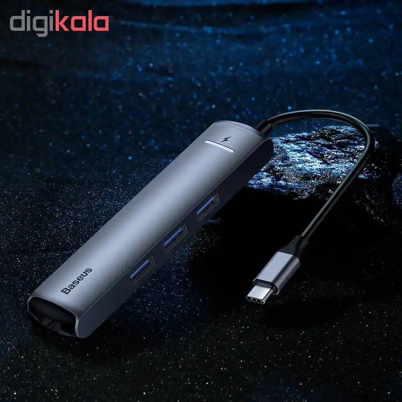 هاب 6 پورت USB-C باسئوس مدل CAHUB-J