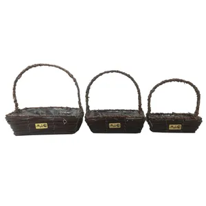 سبد حصیر بافی رزپک کد Gh916 مجموعه 3 عددی