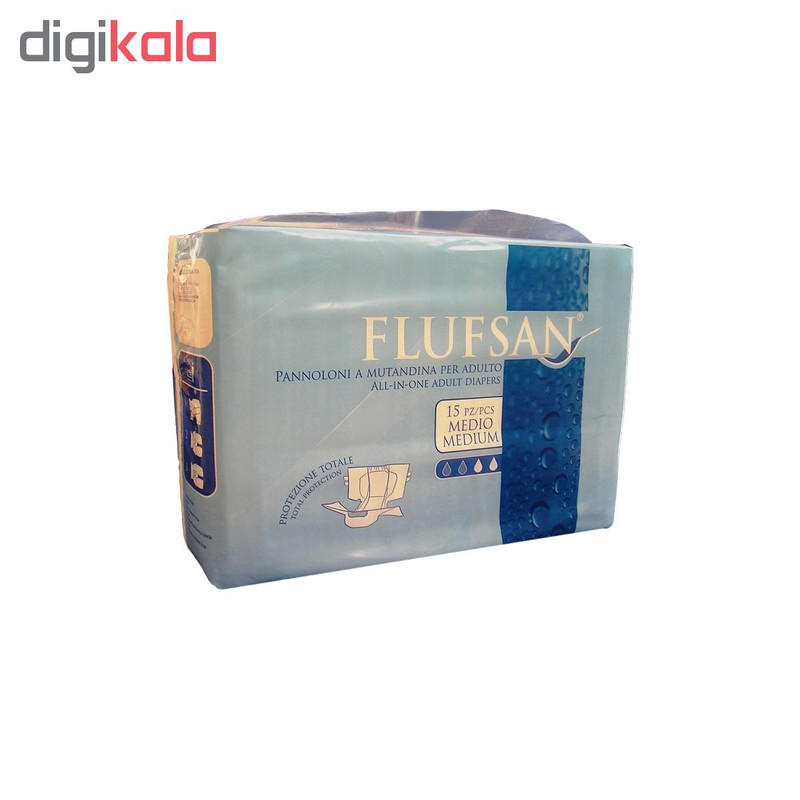 پوشینه بزرگسال فلوفسان مدل Medium بسته 15 عددی