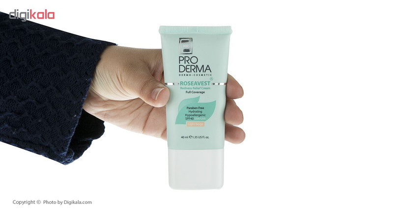 کرم پوشاننده رنگی پرودرما مدل Roseavest حجم 40 میلی لیتر