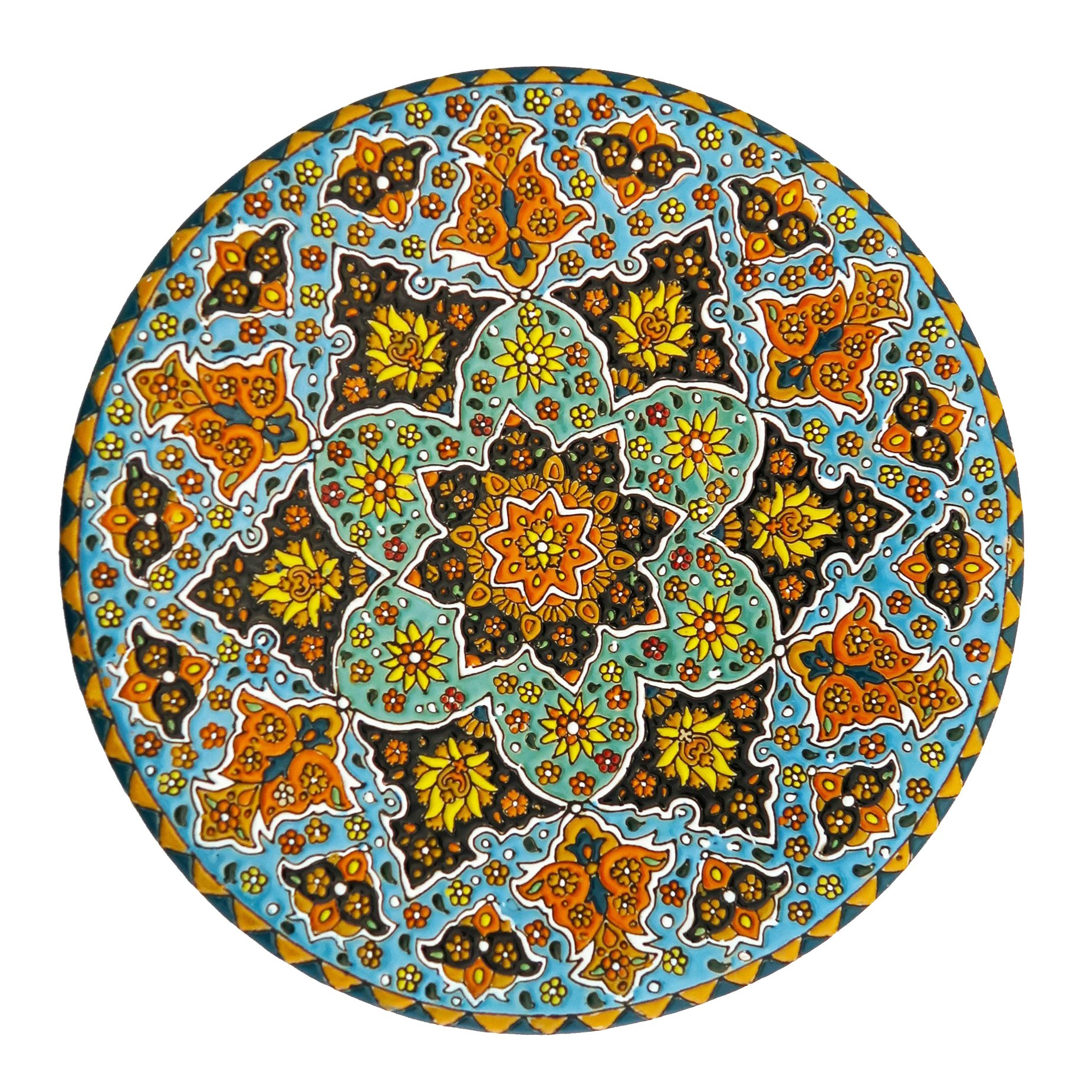 بشقاب میناکاری مدل Plt-C-B53-30