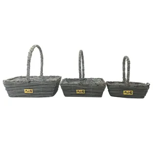 سبد حصیر بافی رزپک کد Kh916 مجموعه 3 عددی