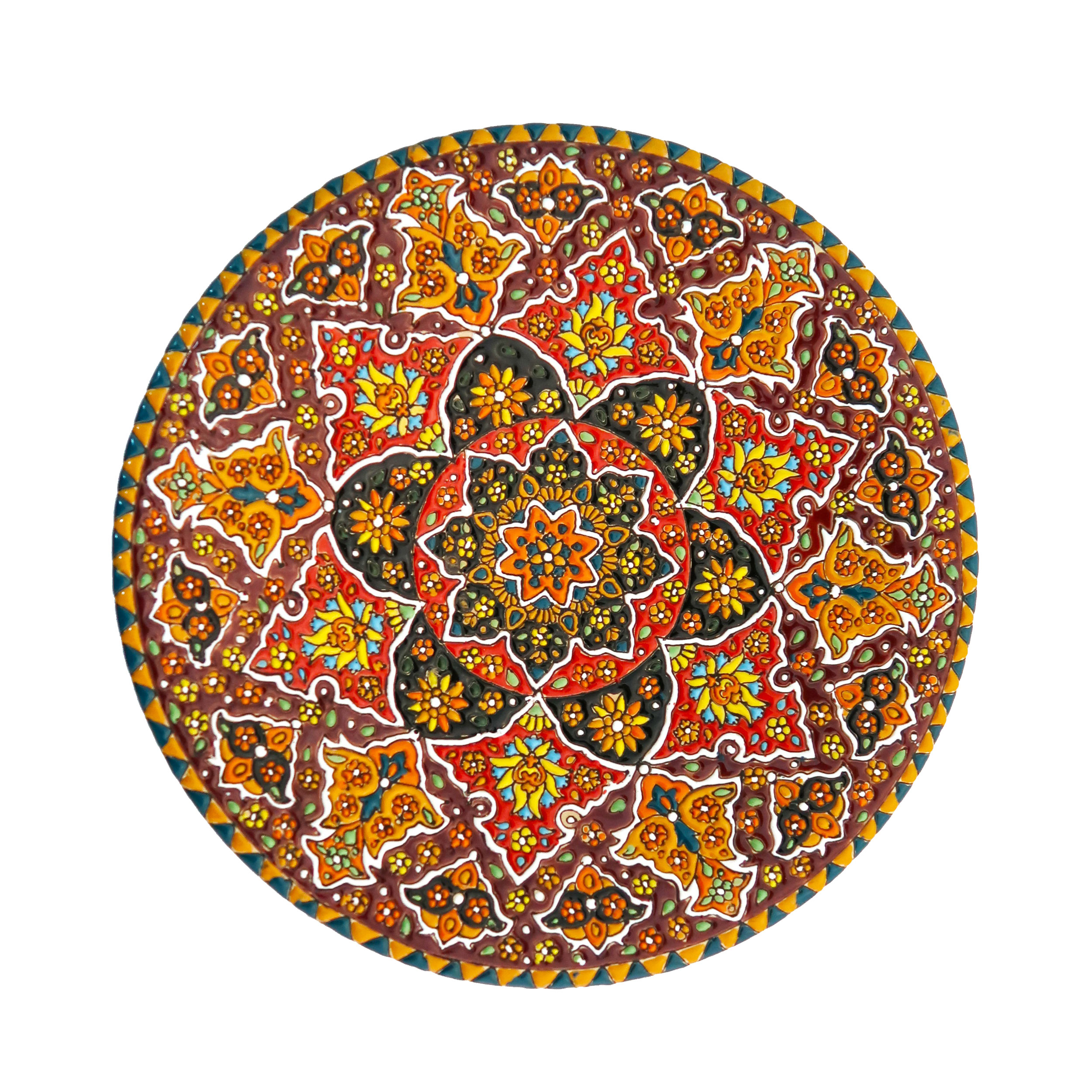 بشقاب میناکاری مدل Plt-C-Br55-30