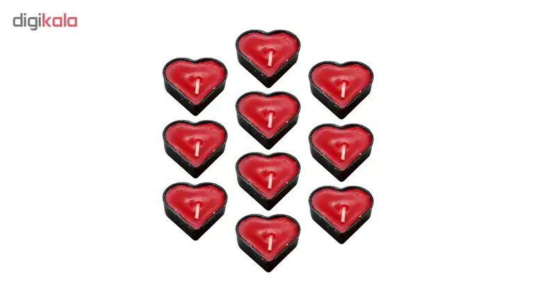 شمع وارمر طرح قلب کد RF345 بسته 10 عددی