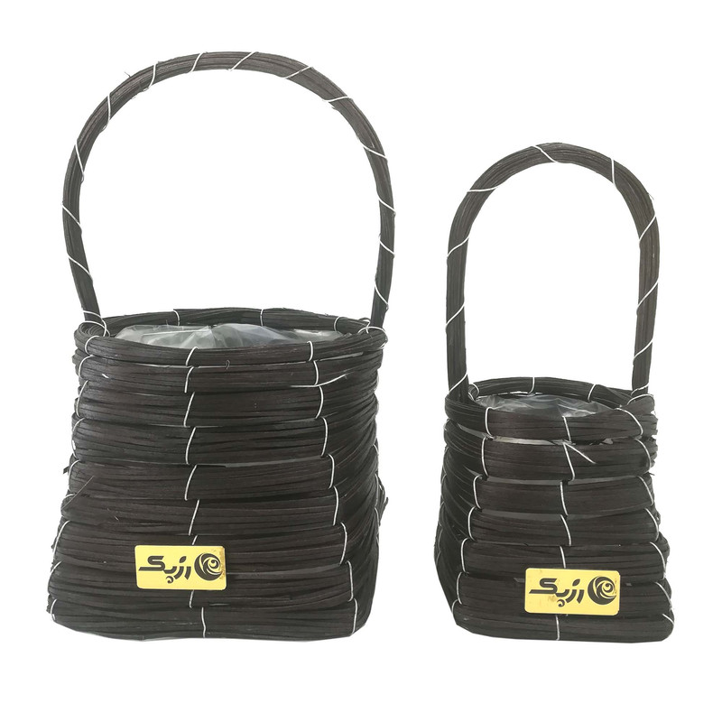 سبد حصیر بافی رزپک کد gh901 مجموعه 2 عددی