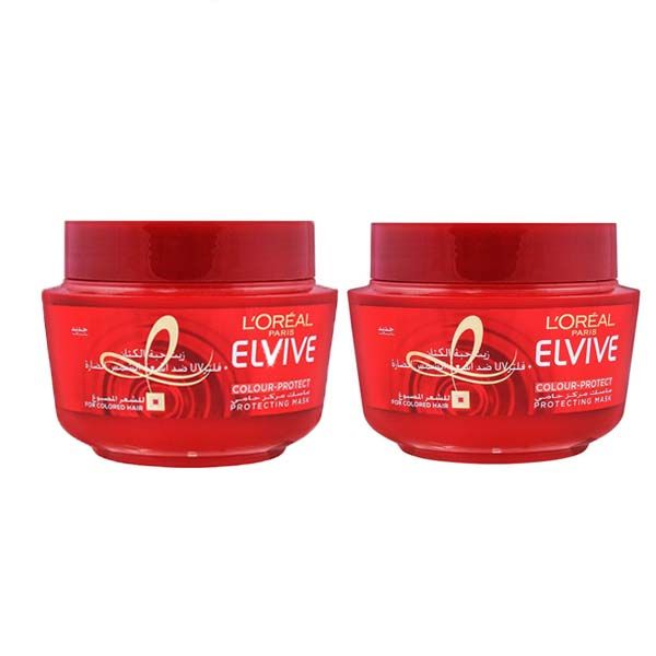 ماسک مو لورآل سری Elvive مدل Color protect حجم 300 میلی لیتر مجموعه 2 عددی ماسک مو لورآل سری Elvive مدل Color protect حجم 300 میلی لیتر مجموعه 2 عددی