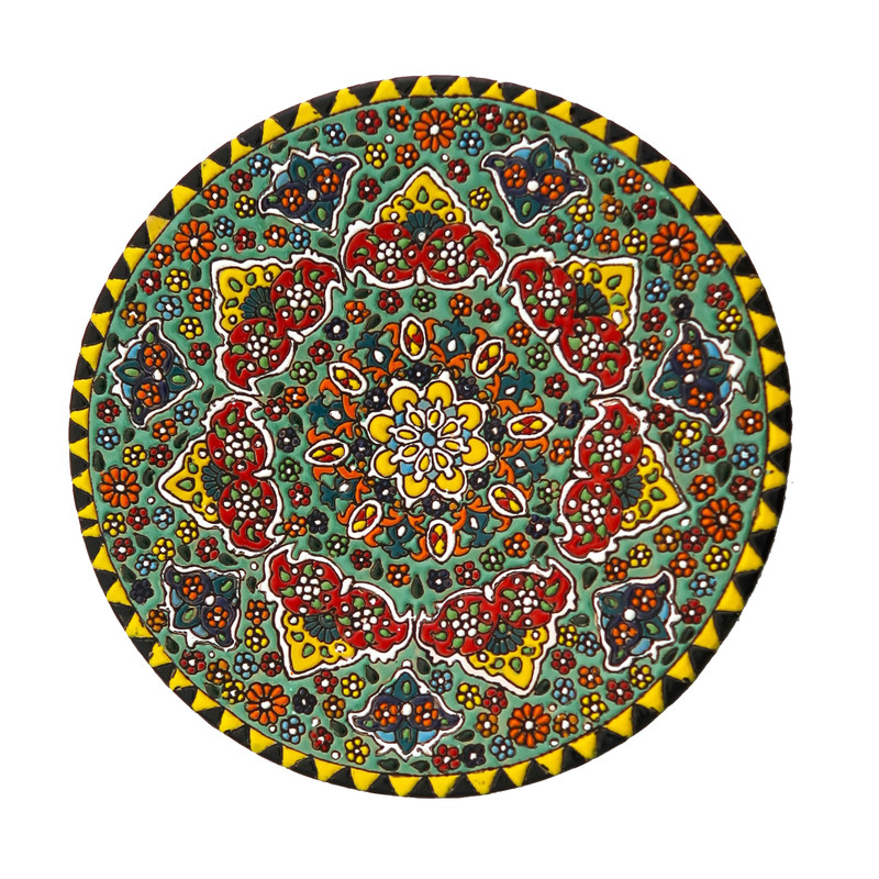 بشقاب میناکاری مدل Plt-C-Gr04-25