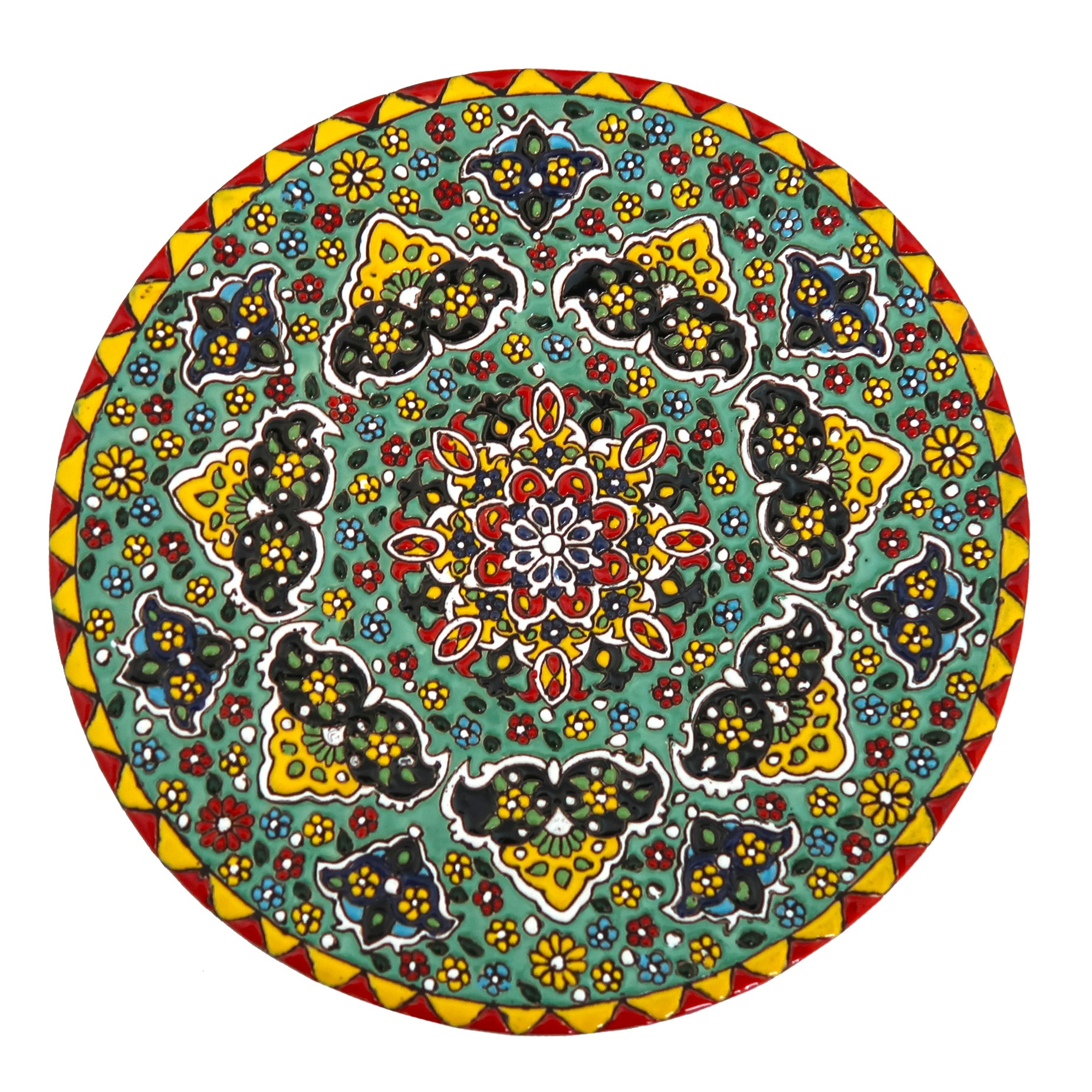 بشقاب میناکاری مدل Plt-C-Gr09-25