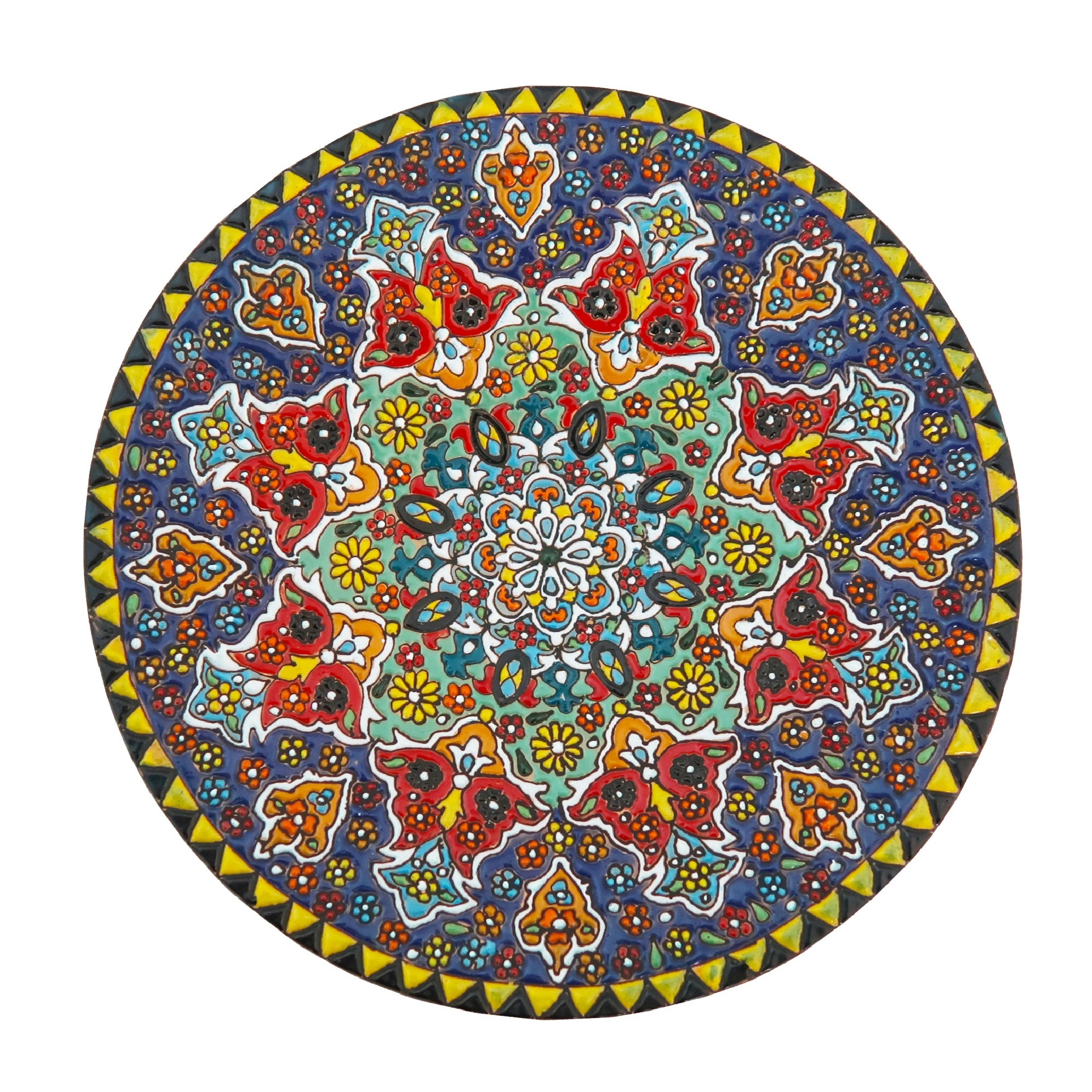 بشقاب میناکاری مدل Plt-C-DB10-25