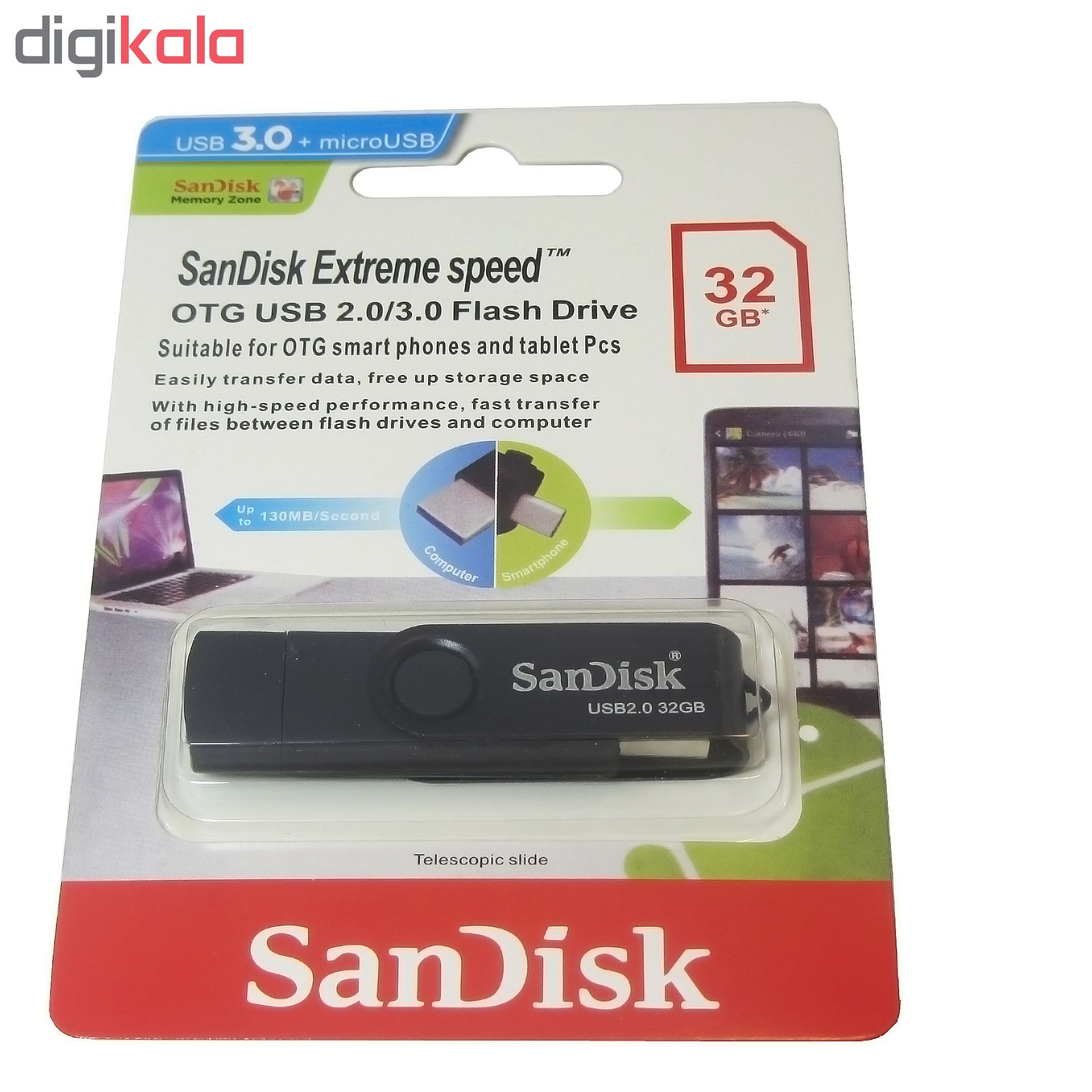 فلش مموری OTG مدل SNK5 ظرفیت 32 گیگابایت