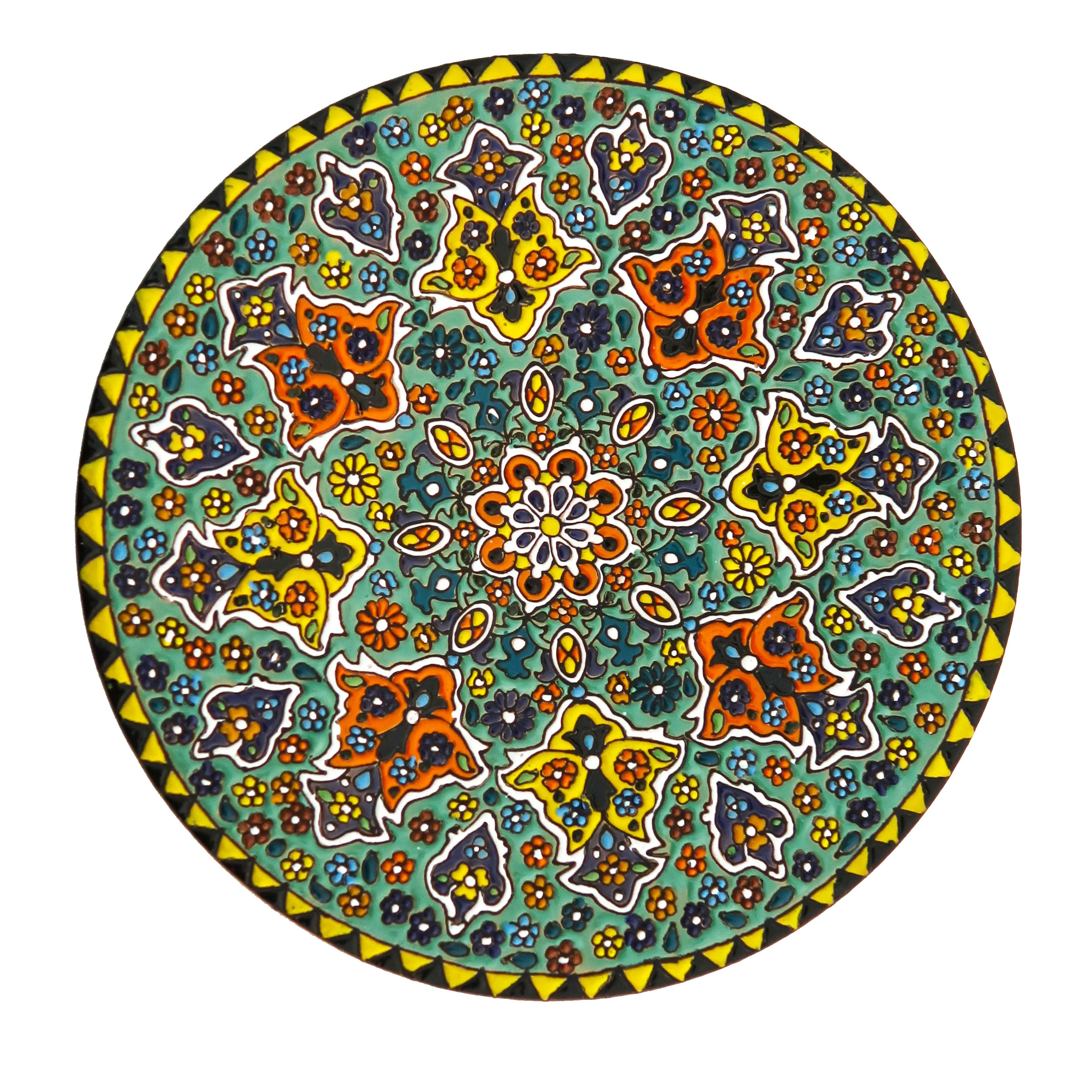 بشقاب میناکاری مدل Plt-C-G12-25