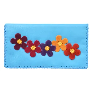  کیف پول چرمی طرح شکوفه کد 5