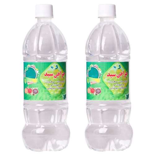 عرق کاسنی و عرق زنیان درجه یک حراجی سید - 1 لیتر مجموعه 2 عددی