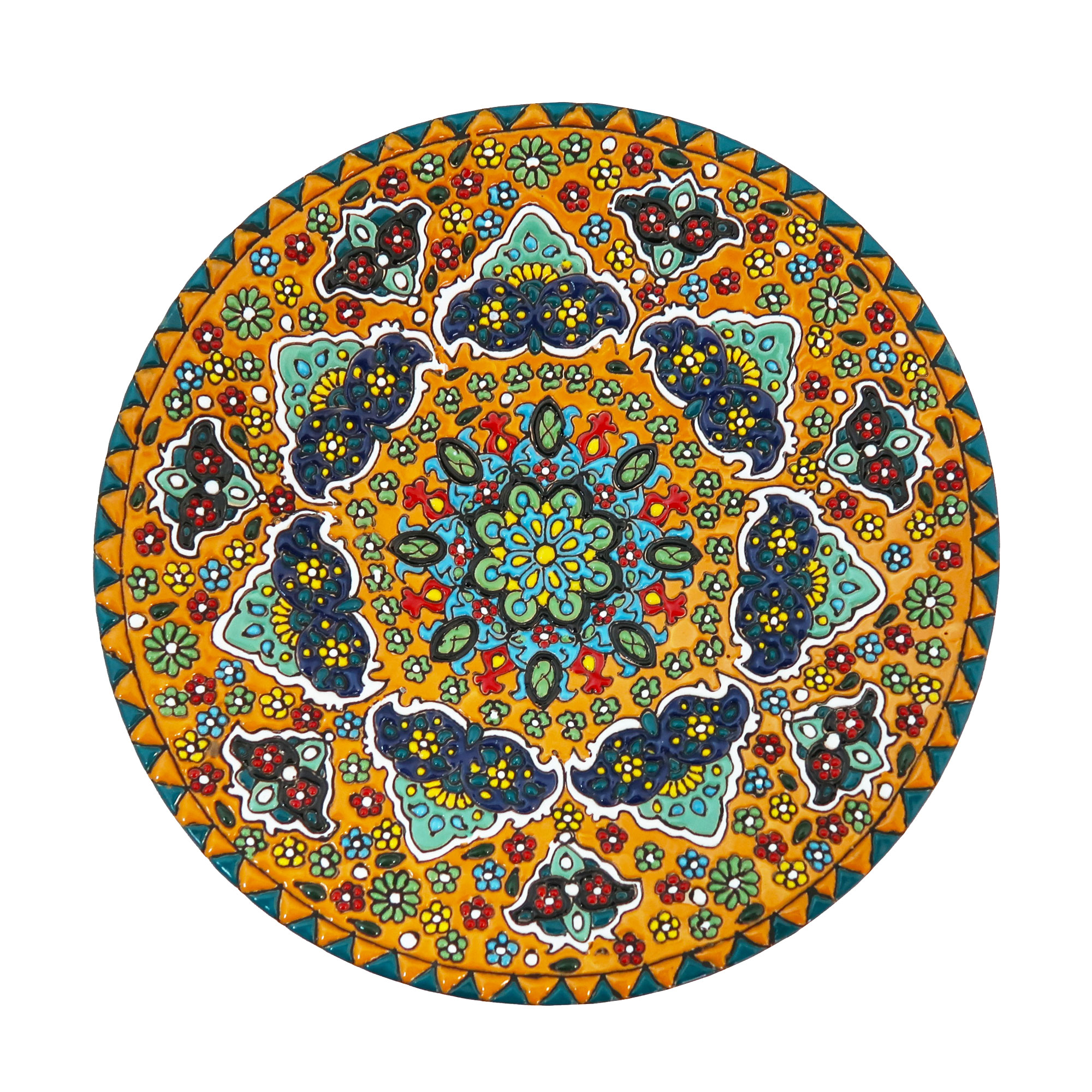 بشقاب میناکاری مدل Plt-C-Or17-25