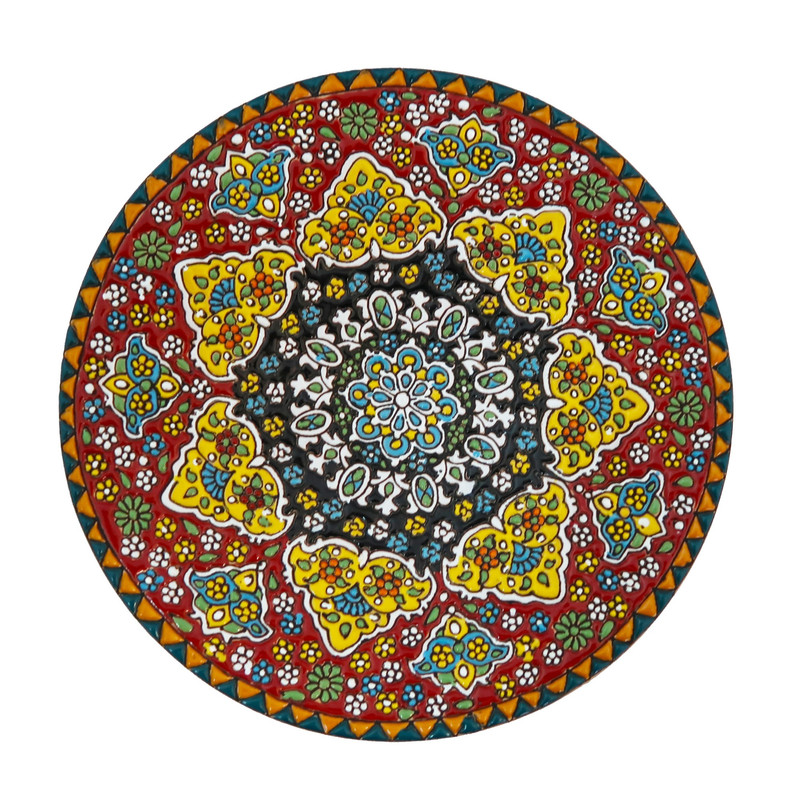 بشقاب میناکاری مدل Plt-C-R18-25