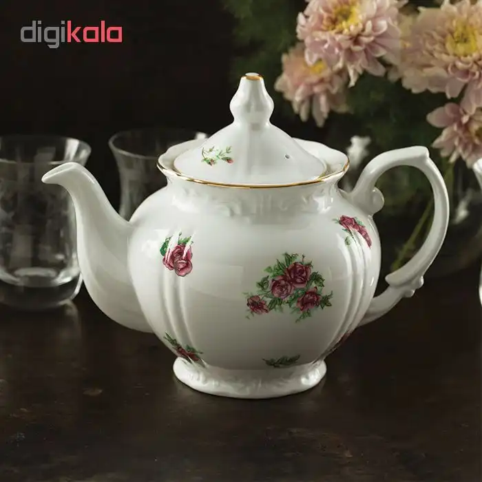 قوری چینی زرین ایران مدل-bidgol-4tark-s درجه عالی