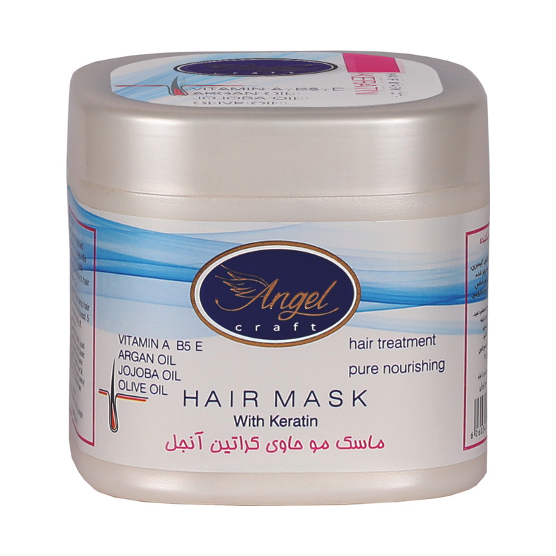 ماسک مو انجل کرفت مدل KERATIN حجم 500 میلی لیتر