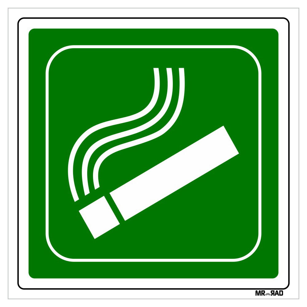 برچسب ایمنی مستر راد طرح مکان مجاز سیگار کشیدن کد LG00085 بسته دو عددی