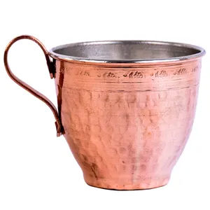 لیوان مسی سنونی طرح شکفته چکشی مدل 00 - 08 سایز 15