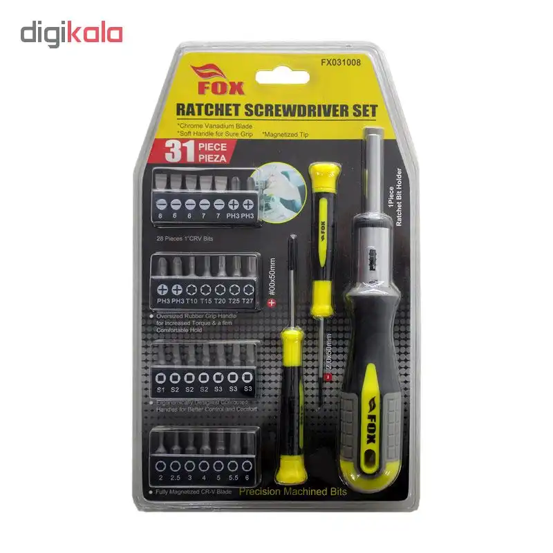 مجمعه 31 عددی پیچ گوشتی فوکس مدل 125