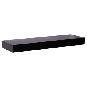 طبقه دیواری دکوری خانه پلاس پایه فلزی مشکی 60x20x5