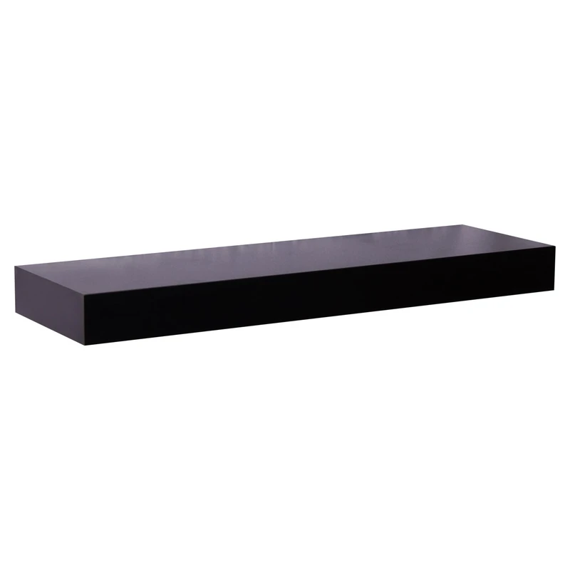 طبقه دیواری دکوری خانه پلاس پایه فلزی مشکی 60x20x5