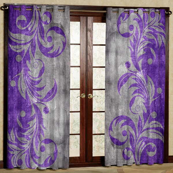 پرده مخمل پانچی کد 6197 سایز 280x140 سانتی متر