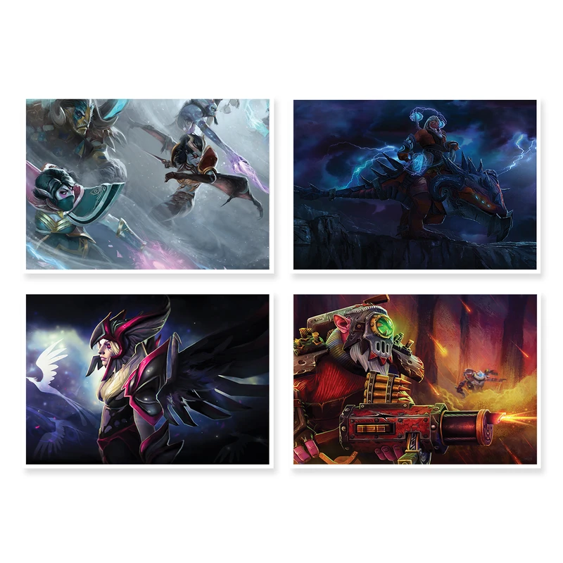پوستر طرح DOTA 2 کد A-1400 مجموعه 4 عددی