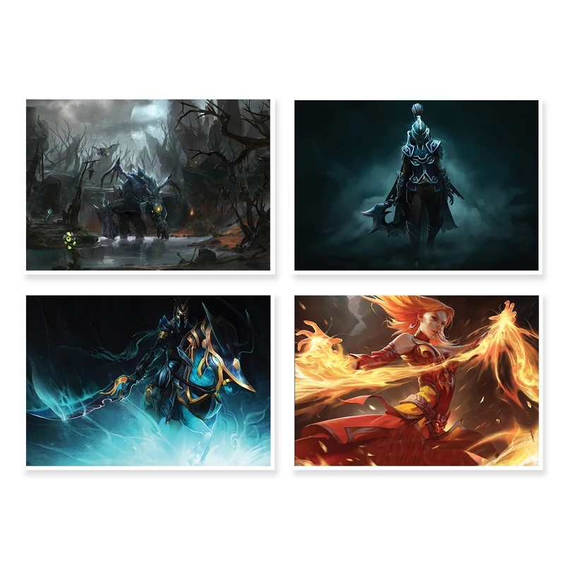 پوستر طرح DOTA 2 کد A-1401 مجموعه 4 عددی