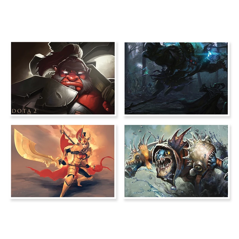 پوستر طرح DOTA 2 کد A-1403 مجموعه 4 عددی