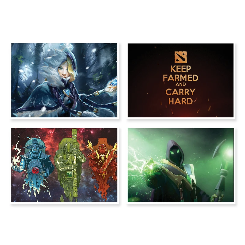 پوستر طرح DOTA 2 کد A-1404 مجموعه 4 عددی