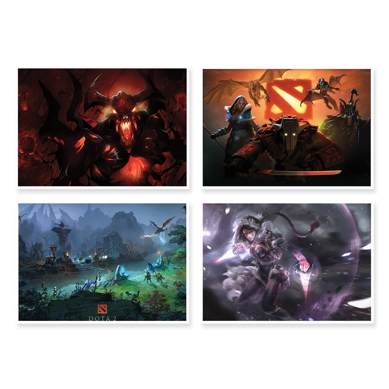 پوستر طرح DOTA 2 کد A-1408 مجموعه 4 عددی