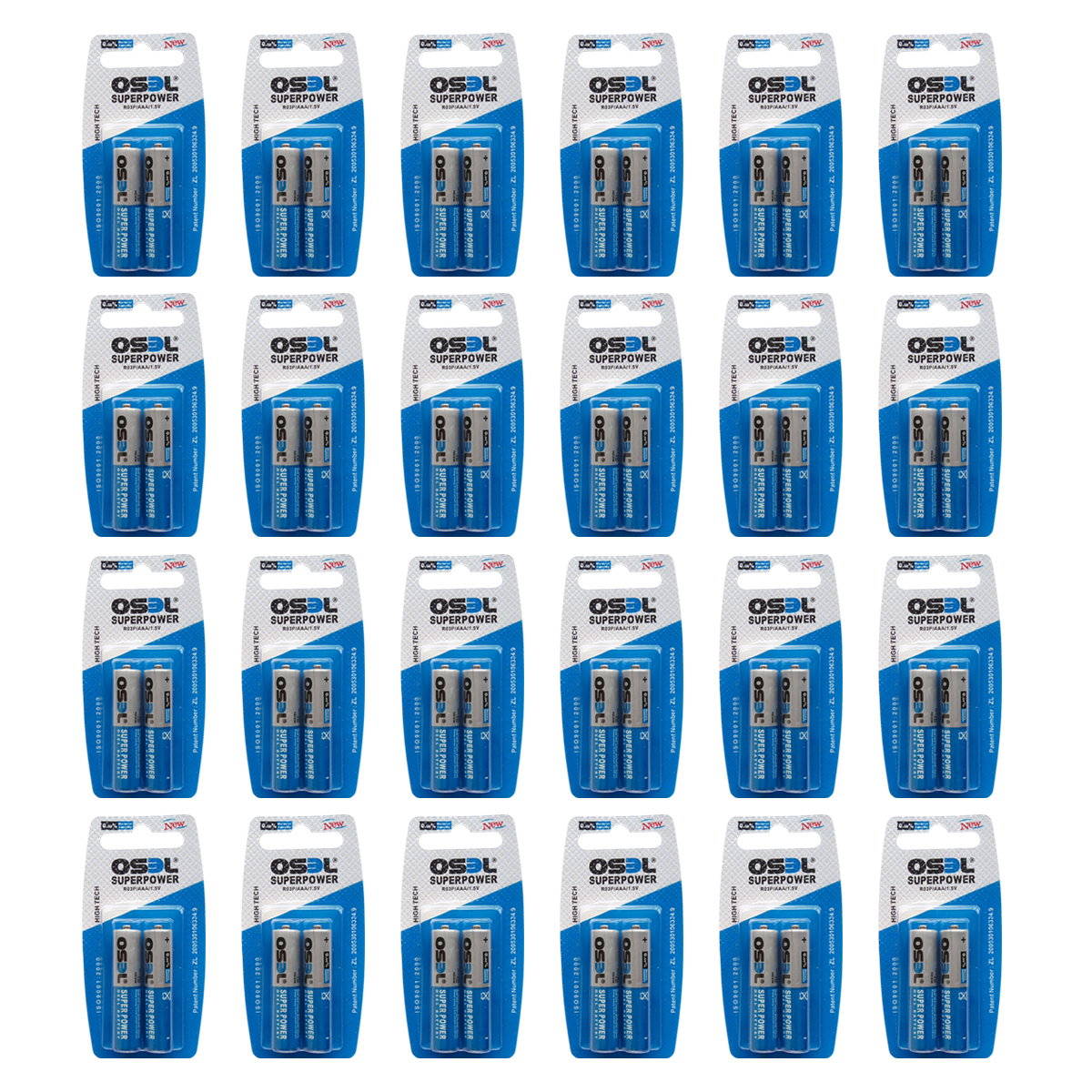 باتری نیم قلمی اوسل مدل Super Power بسته 48 عددی