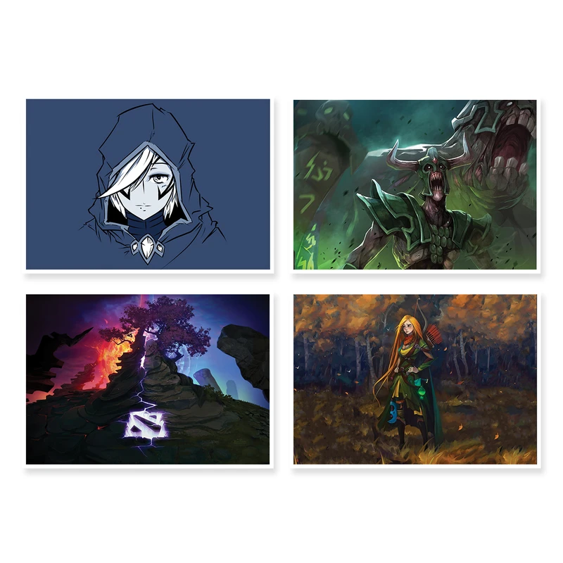 پوستر طرح DOTA 2 کد A-1415 مجموعه 4 عددی