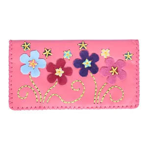 کیف پول چرمی طرح باغچه کد 5
