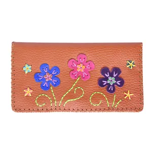 کیف پول چرمی طرح باغچه کد 6
