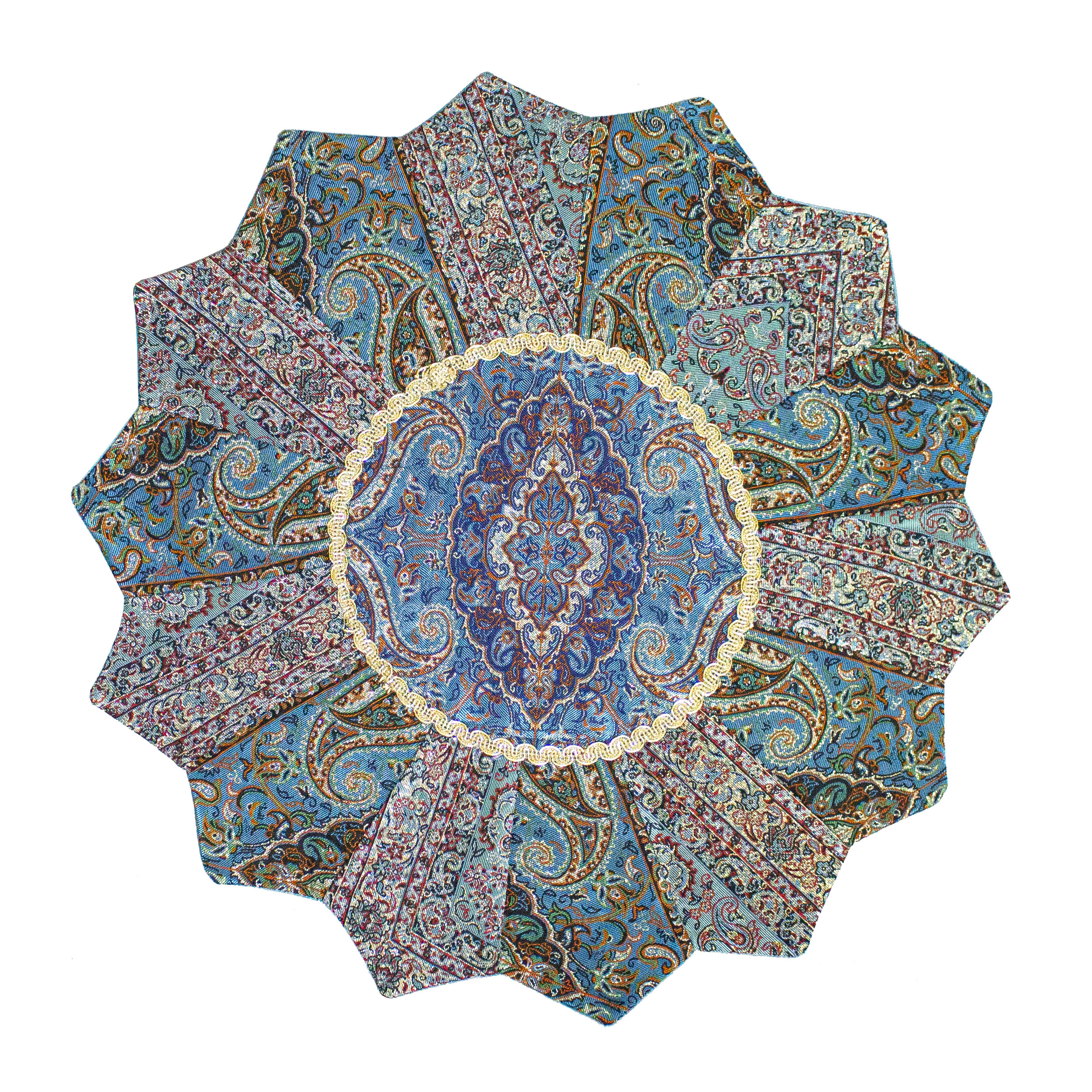 رومیزی ترمه طرح خورشیدی کد T-122