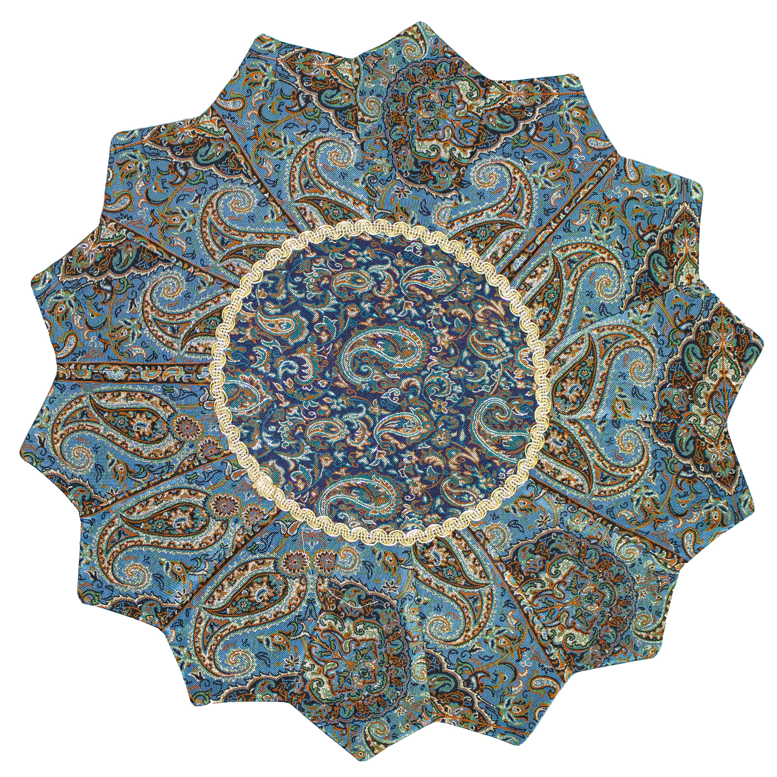 رومیزی ترمه طرح خورشیدی کد T-114