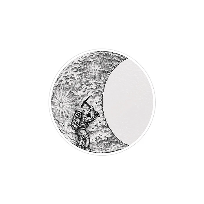 استیکر لپ تاپ ماسا دیزاین طرح ماه مدل STK638