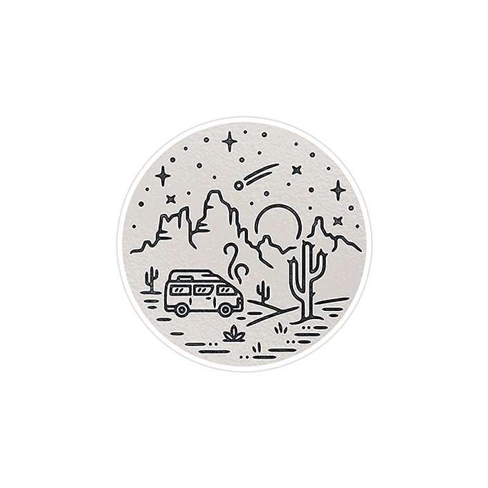 استیکر لپ تاپ ماسا دیزاین طرح Caravan مدل STK665