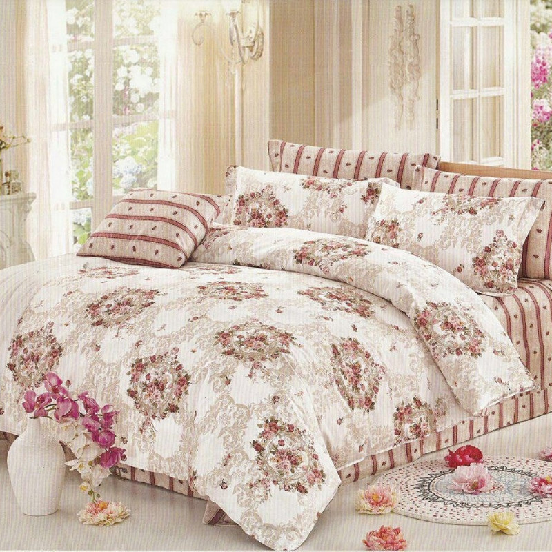 سرویس خواب کوکوجم مدل amer flower 01 یک نفره 4 تکه