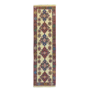 گلیم دستبافت کناره طول دو متر کد NI164601