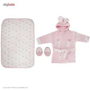ست 3 تکه حوله نوزادی ببسی مدل 189P سایز 4 سال