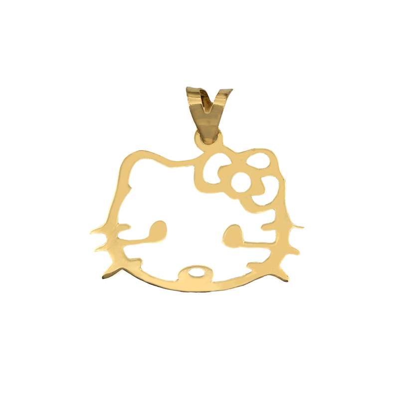 آویز گردنبند طلا 18 عیار دخترانه طرح کیتی