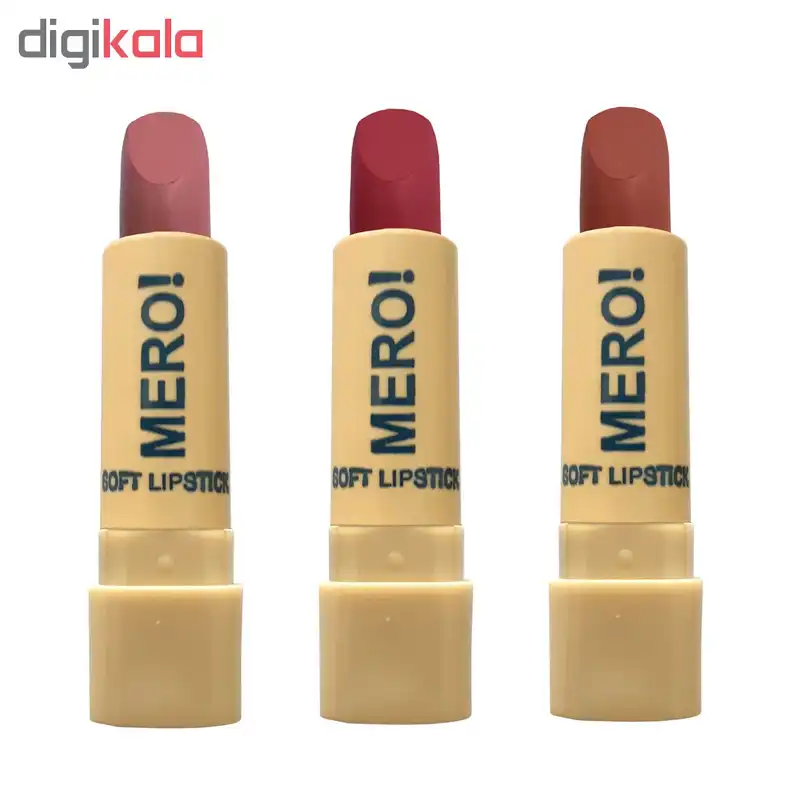 رژ لب جامد مرو کد M1 مجموعه ۳ عددی