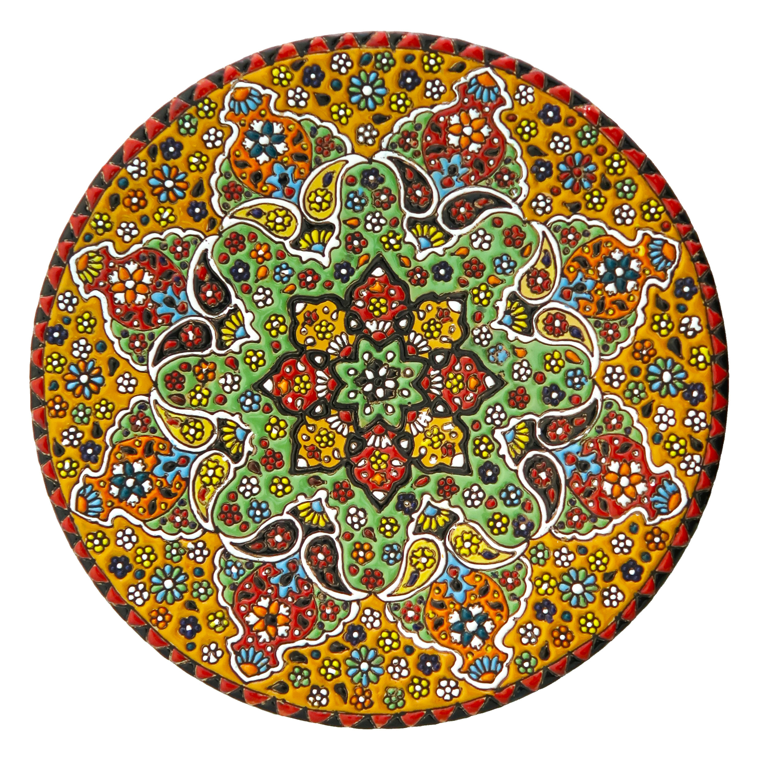 بشقاب میناکاری مدل Plt-C-Or24-25