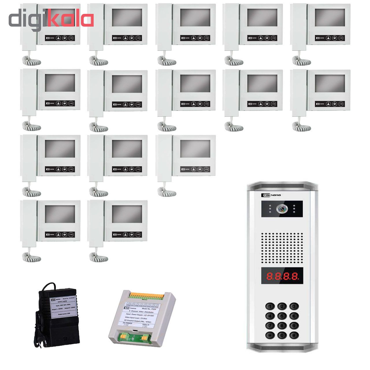 درب بازکن تصویری تک نما مدل D43-15V مجموعه 16 عددی